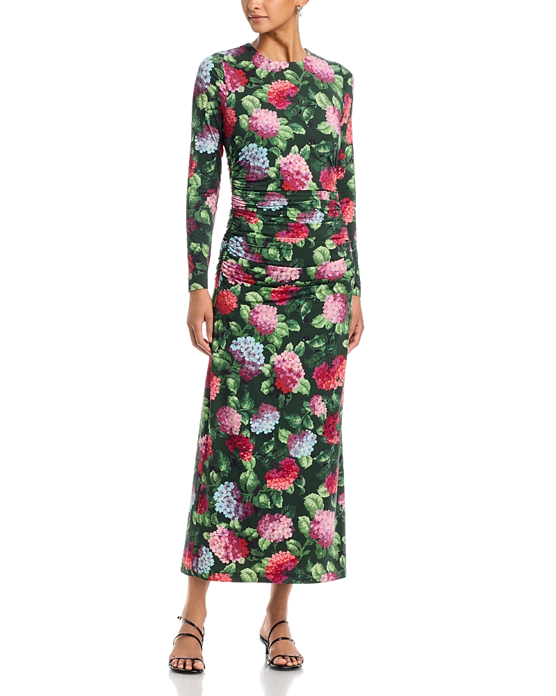 Carolina Herrera Ruched Long Sleeve Dress