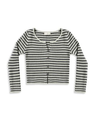 Girls' Midnight Striped Long Sleeved Knit Tee - Little Kid, Big Kid