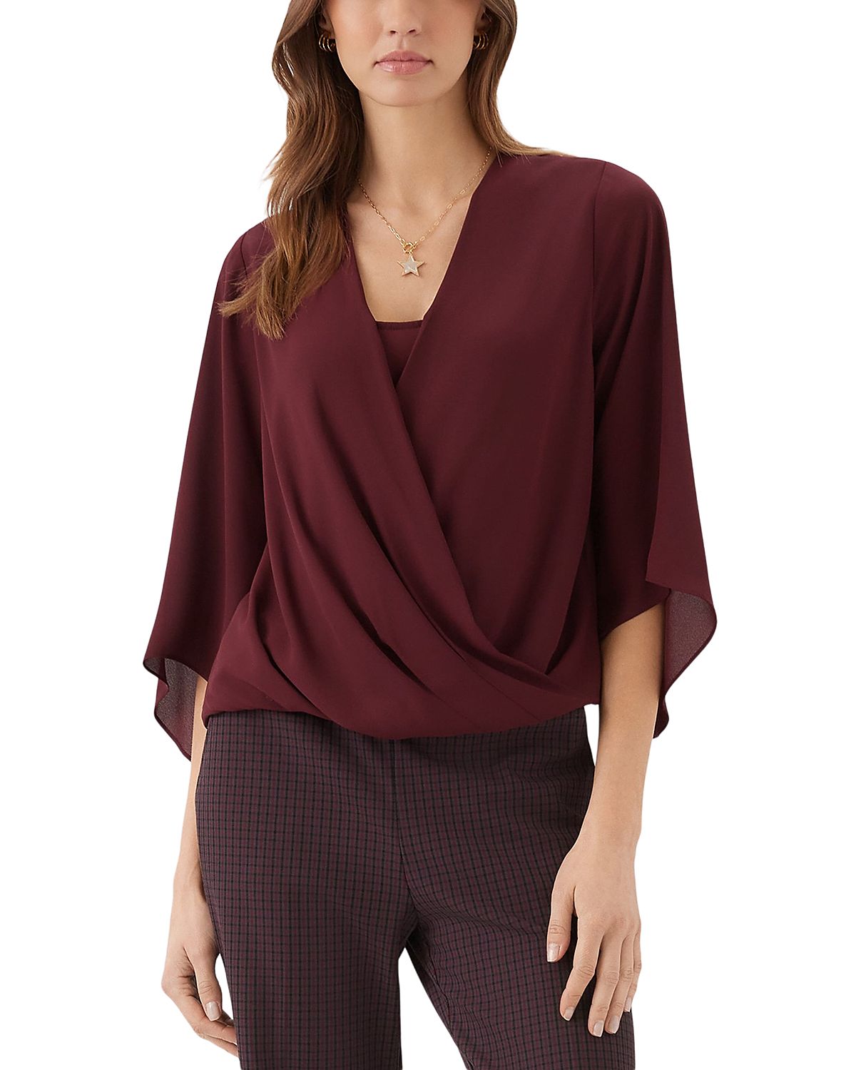 Karen Kane Drape Front Crossover Top