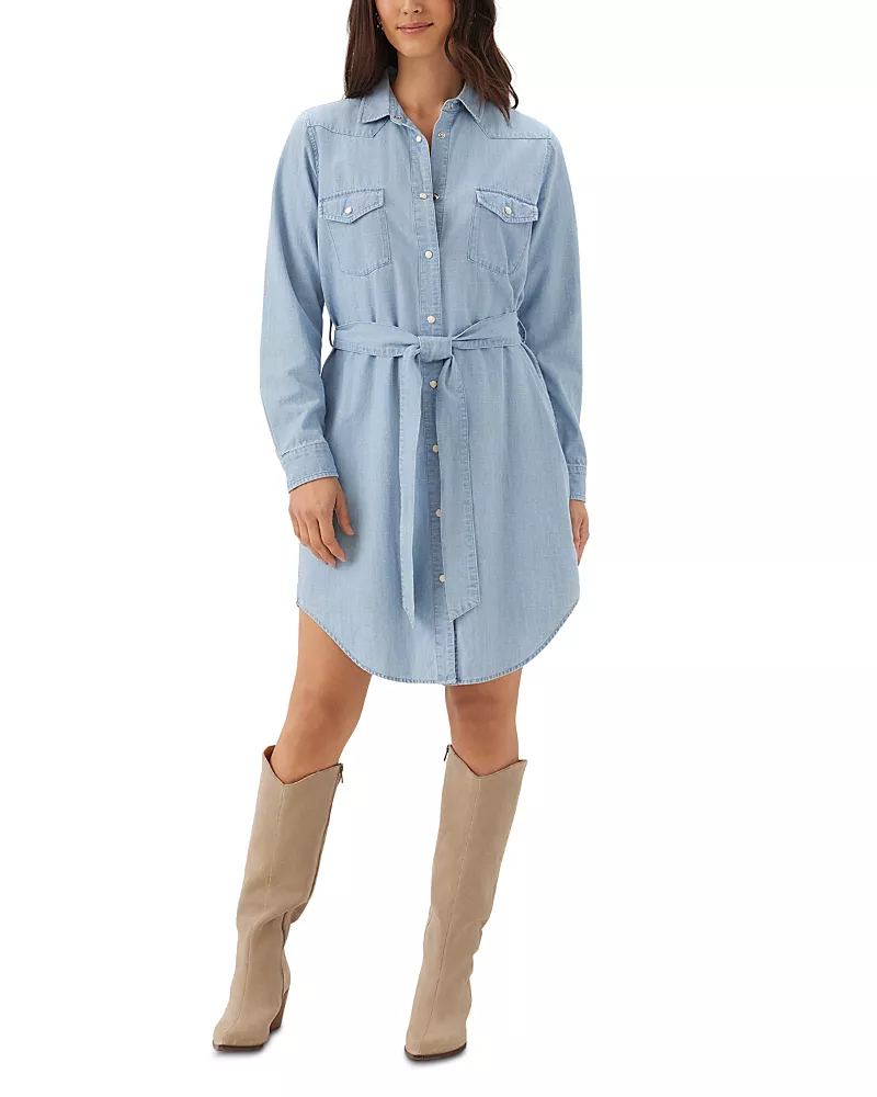 Karen Kane Western Belted Denim Shirtdress