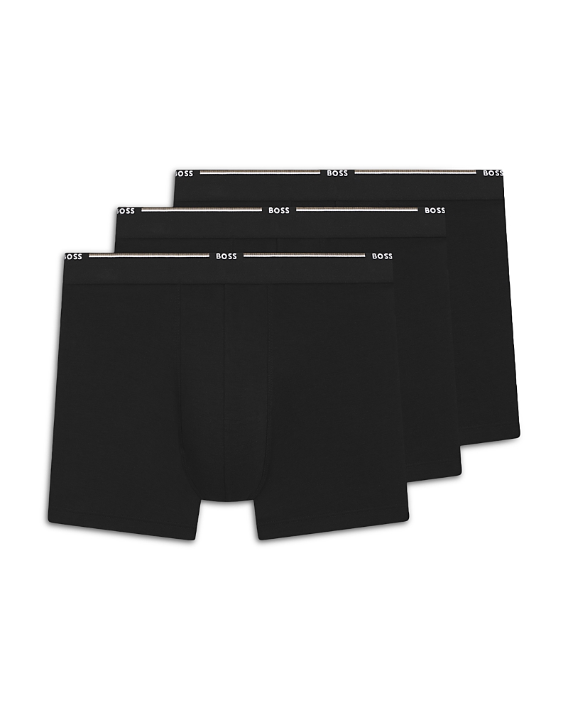Boss Logo Stripe Boxer Briefs, Pack of 3
