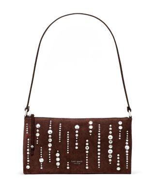 Fling Embellished Suede Pochette Bag