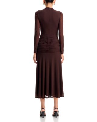 Selene Ruched Long Sleeve Dress - thumbnail 4