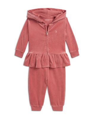 Girls' Velour Hoodie & Jogger Pants Set - Baby