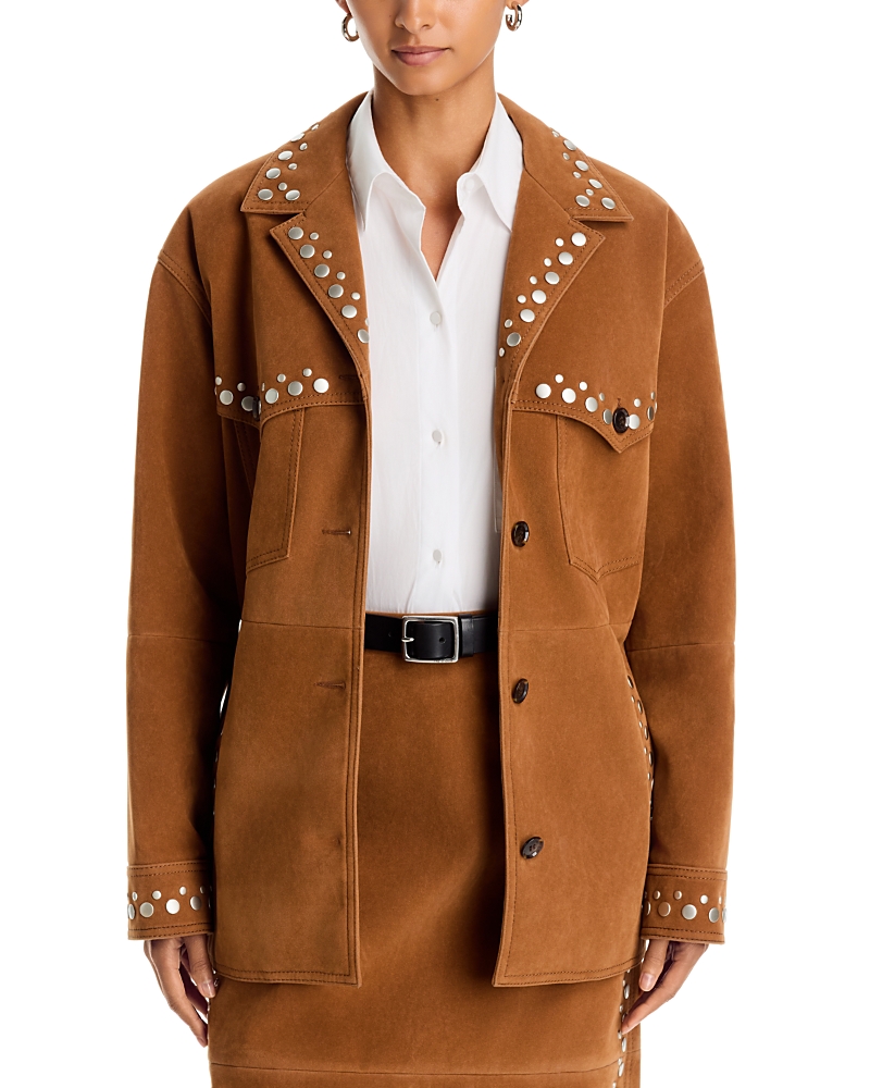 3.1 Phillip Lim Studded Faux Suede Western Jacket