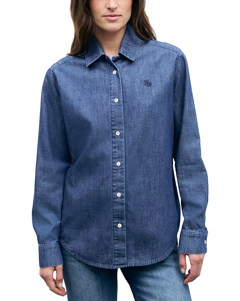 Gerard Darel Lucy Cotton Button Front Blouse