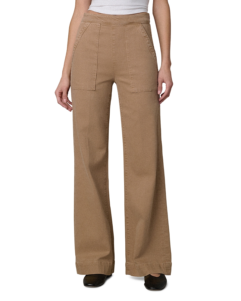 Joe's Jeans The Side Zip High Rise Wide Leg Jeans in Desert Tan