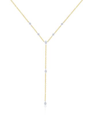 Meira T 14K White & Yellow Gold Diamond Lariat Necklace, 0.13 tcw