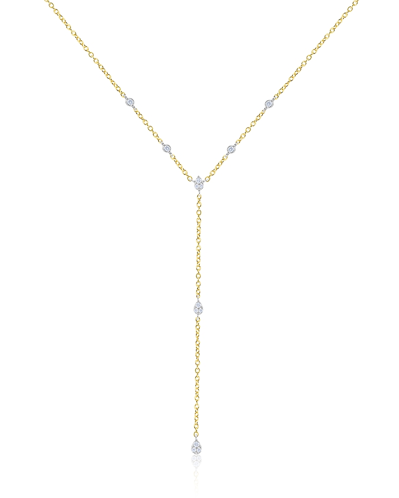 Meira T 14K White & Yellow Gold Diamond Lariat Necklace, 0.13 tcw