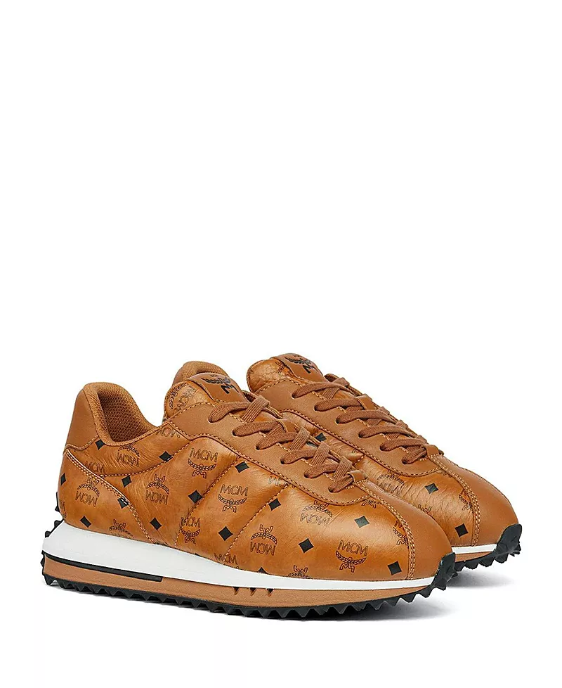 Mcm Women's Diamante Lo Sneakers in Quilted Monogram Leather