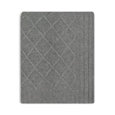 Diamond Knit Cashmere Throw Blanket