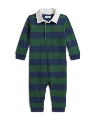 Boys' Striped Cotton Jersey Rugby Coverall - Baby