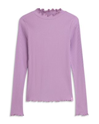 Girls' Ribbed Slim Fit Long Sleeve Tee - Little Kid, Big Kid