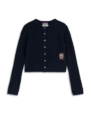 Girls' Pointelle Crewneck Cardigan - Little Kid, Big Kid