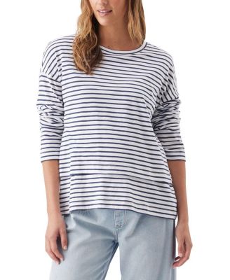  Claudette Stripe Maternity Nursing Long Sleeve Top