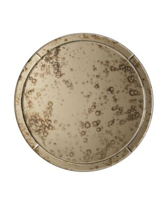  Chambord Antiqued Glass Round Wall Mirror