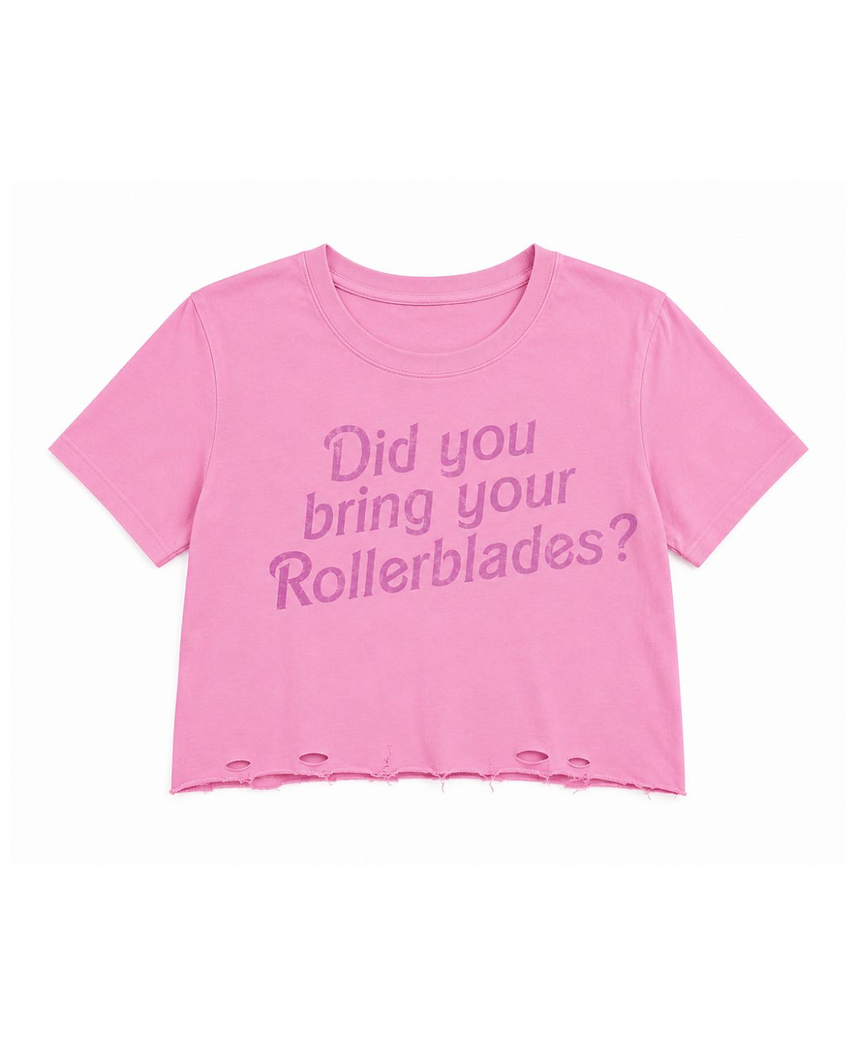 Prince Peter Collection Girls' Rollerblades Distressed Crop Top - Big Kid