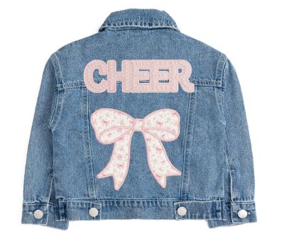 Girls' Cheer Bow Patch Denim Jacket - Little Kid, Big Kid