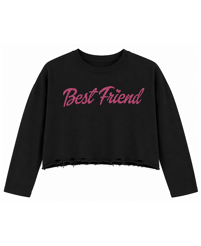 Prince Peter Collection Girls' Best Friend Long Sleeve Crop Top - Big Kid