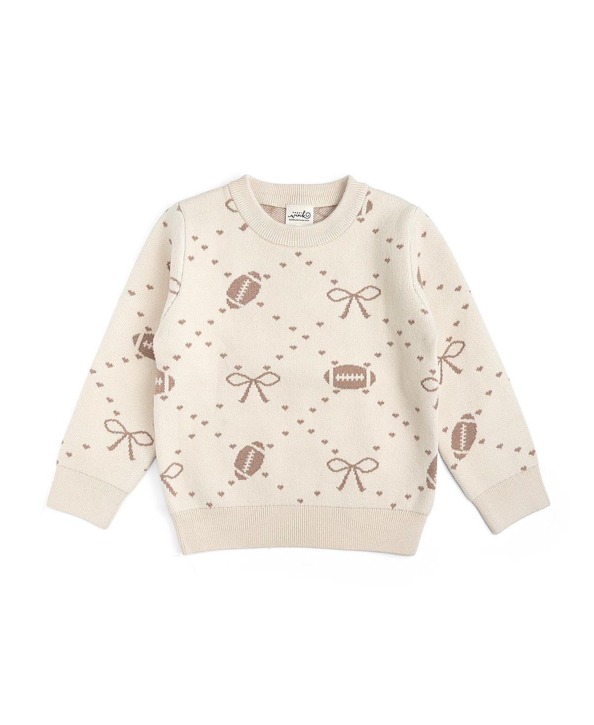 Sweet Wink Girls' Football Trellis Sweater - Big Kid