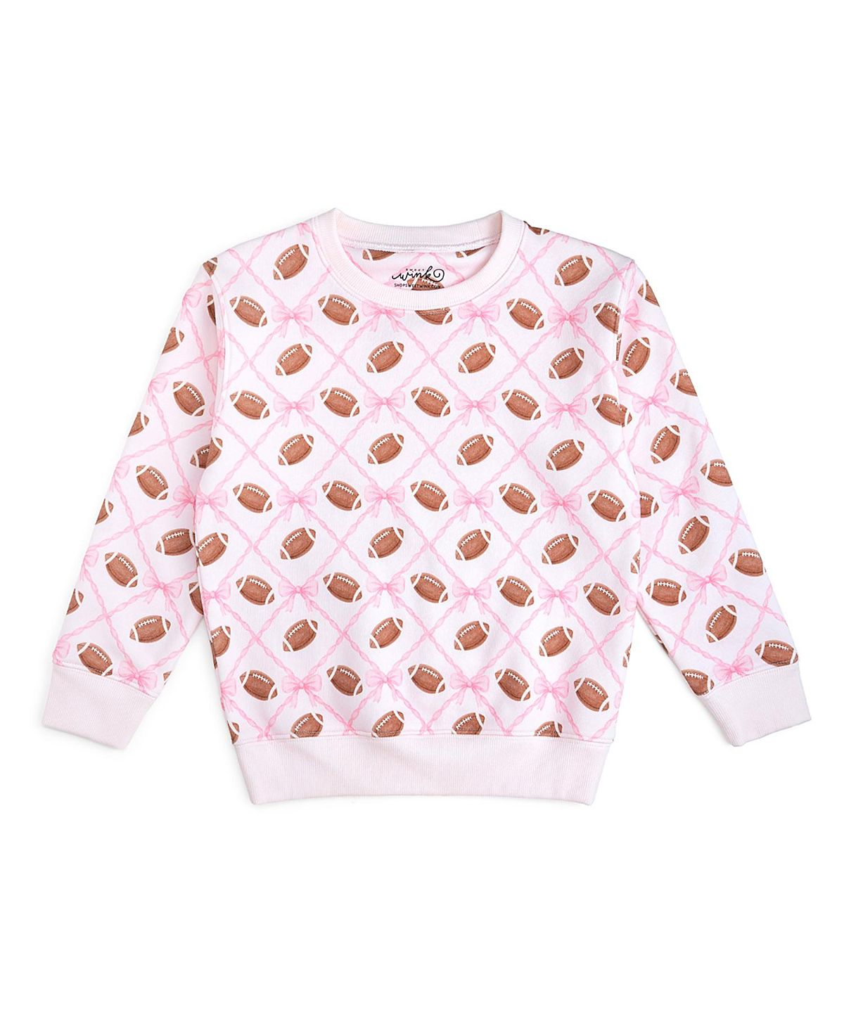 Sweet Wink Girls' Football Trellis Sweatshirt - Big Kid