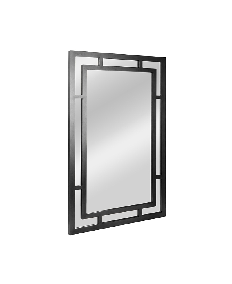 Photos - Other Decoration Rowena Interiors Vintage Glass Wall Mirror with Geometric Art Deco Wood Frame 81-BAF6-CD7703C2791F