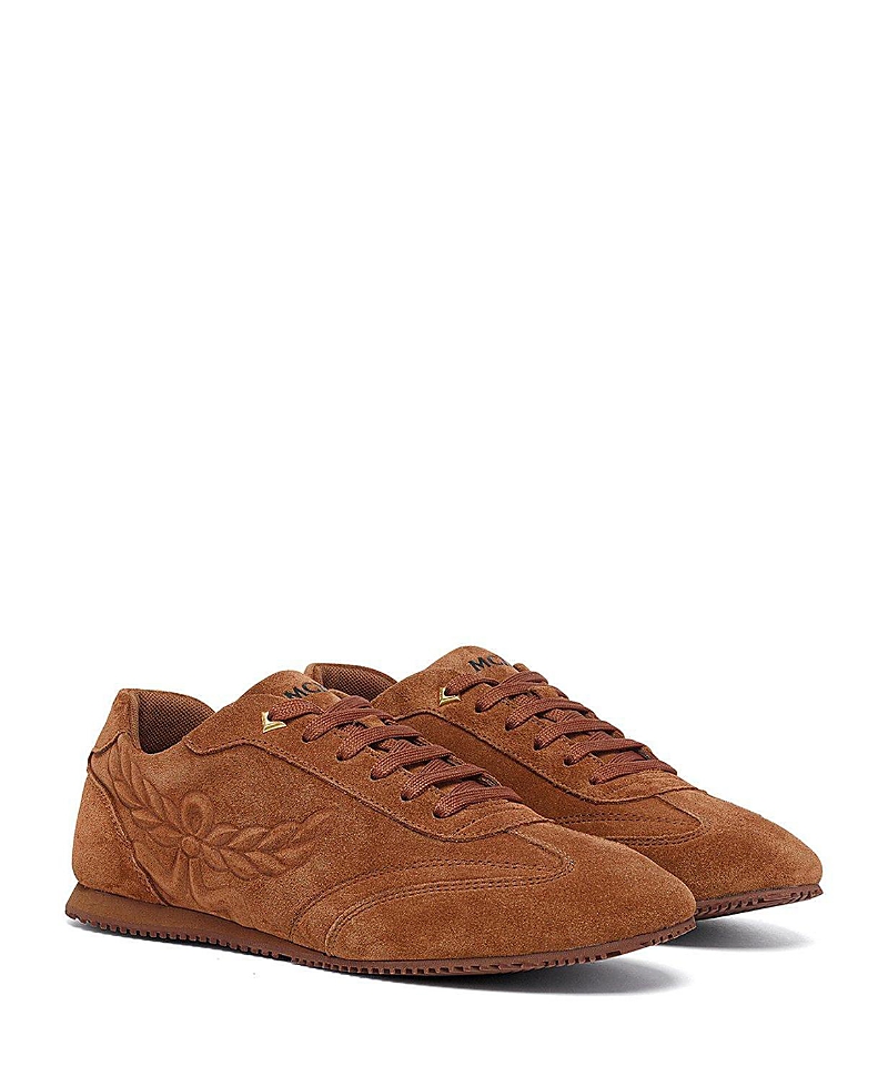 Mcm Men's Federlite Lo Sneakers in Laurel Suede Leather