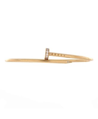  Small Juste un Clou Bracelet 18K Gold with Diamonds