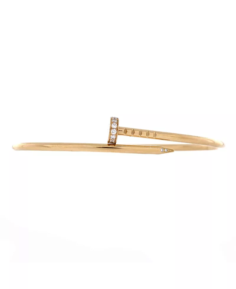 Pre-Owned Cartier Small Juste un Clou Bracelet 18K Gold with Diamonds
