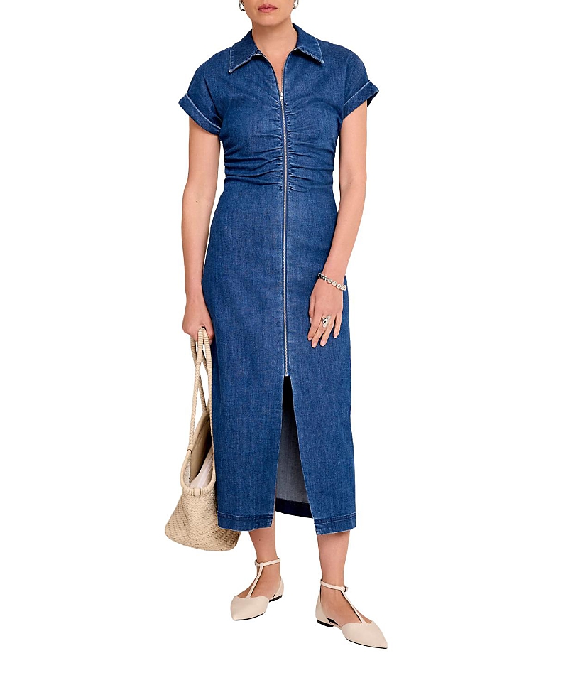 Mint Velvet Women's Denim Classic Collar Midi Dress