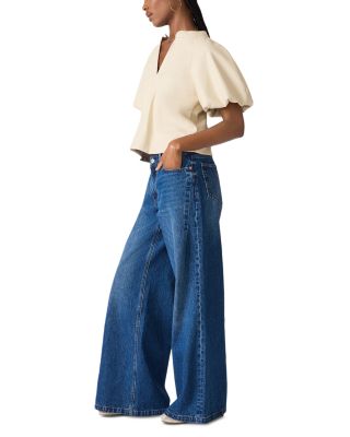 Cecila Faux Leather Puffed Sleeve Top - thumbnail 9