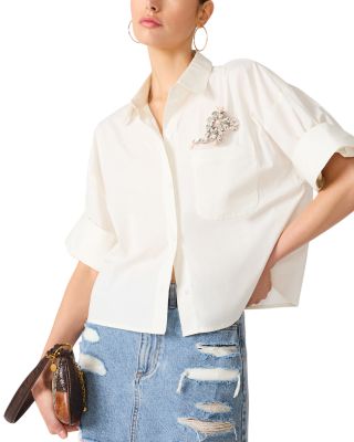 Callahan Brooch Embellished Blouse
