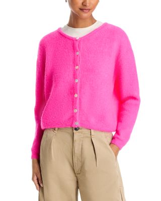 Round Neck Buttoned Ball Cardigan