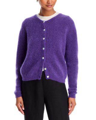 Round Neck Buttoned Ball Cardigan
