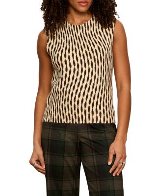 Fuzzy Leopard Sleeveless Sweater