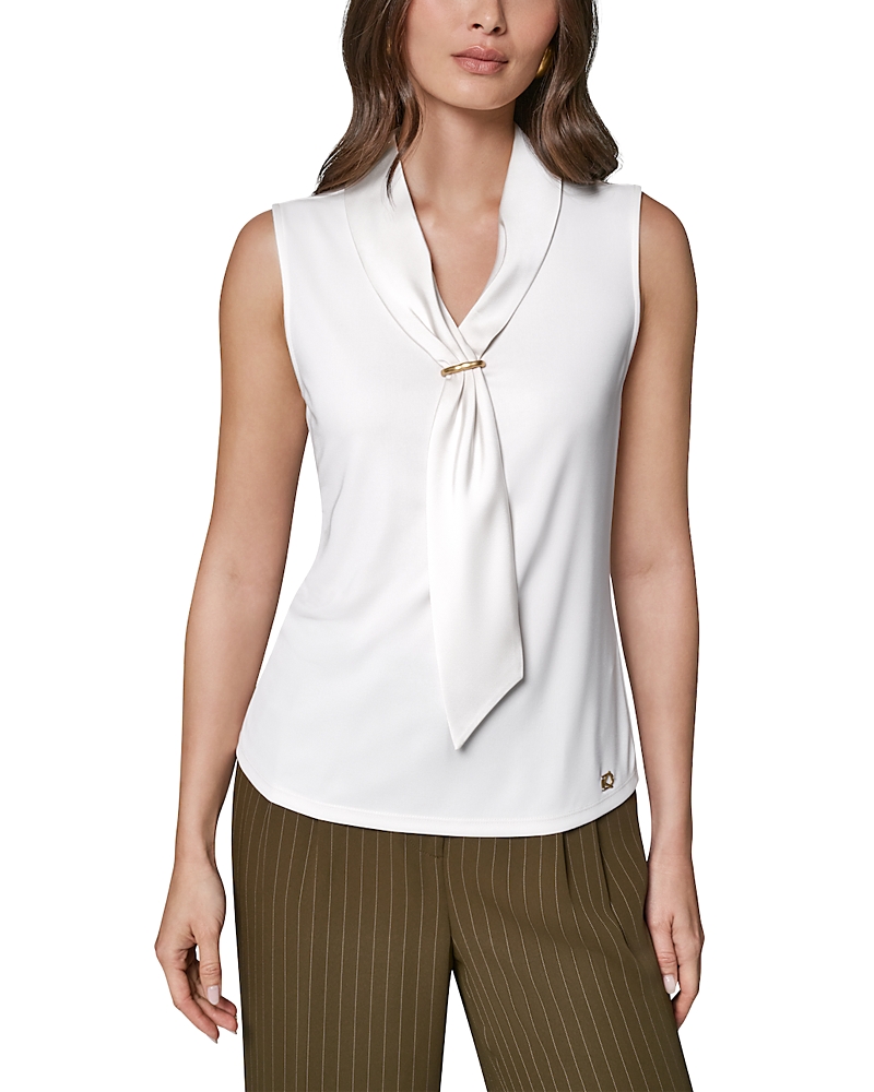 Donna Karan New York Scarf Neck Sleeveless Blouse