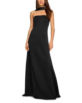 Karma Sleeveless Attached Scarf Gown