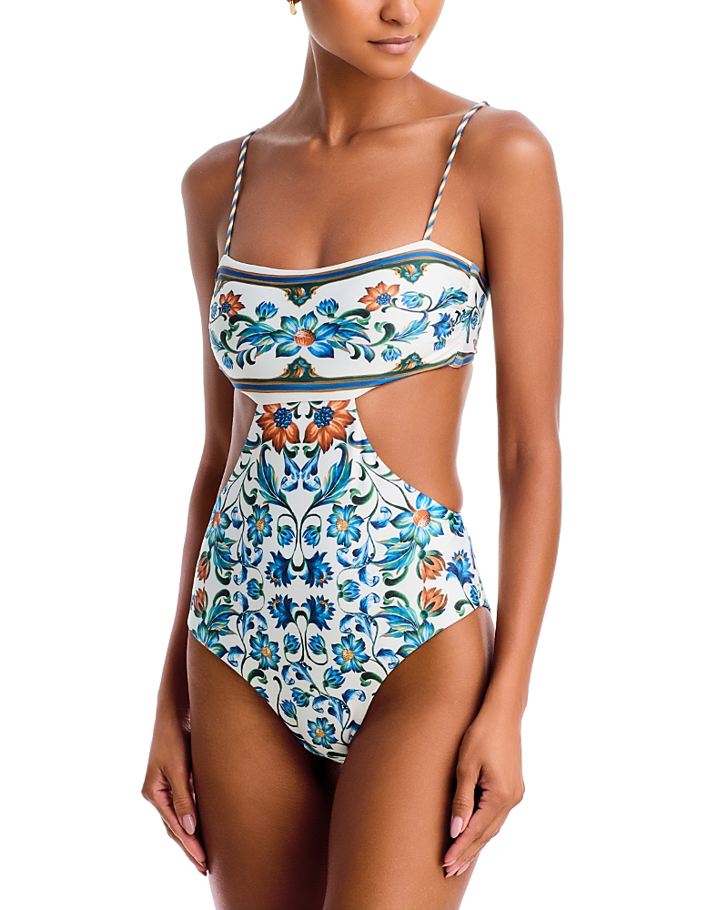 Farm Rio Flora Tile One Piece Swimsuit