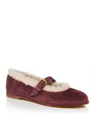Women's Sai Shearling Mary Jane Flats