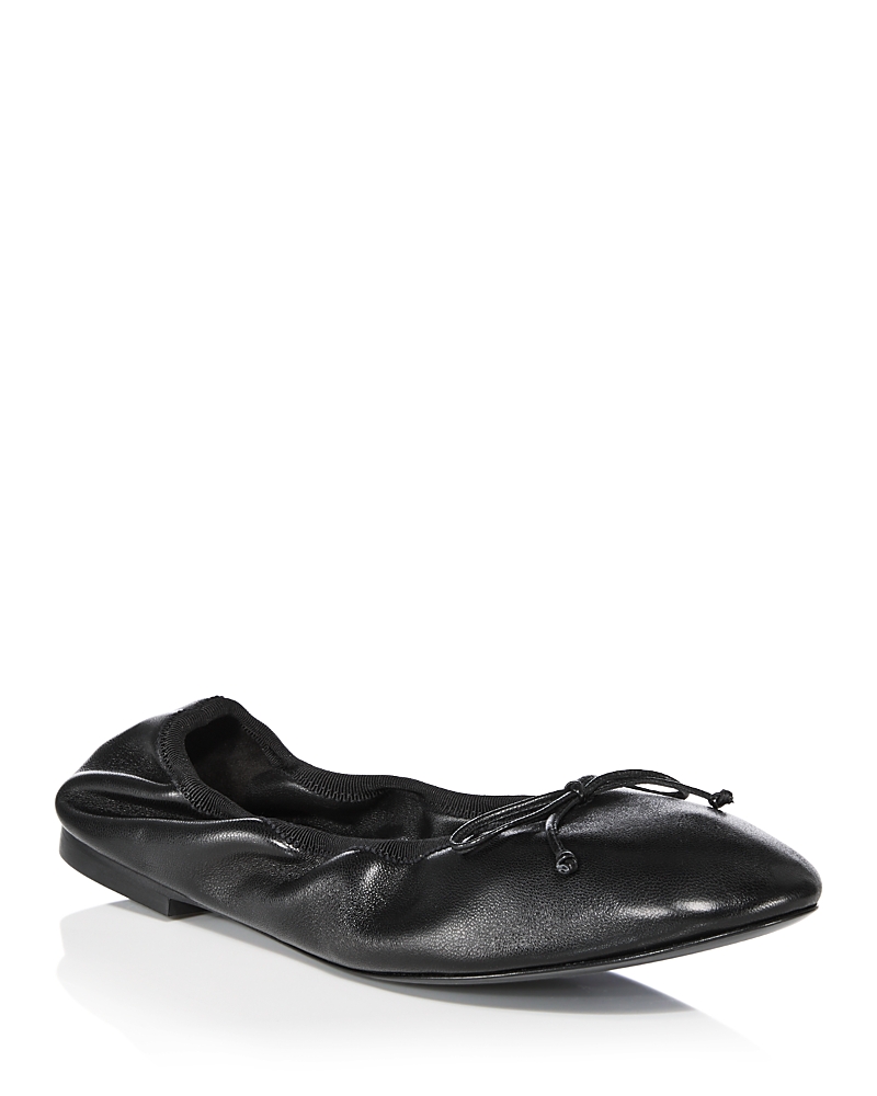 Stuart Weitzman Women's Nia Leather Ballet Flats