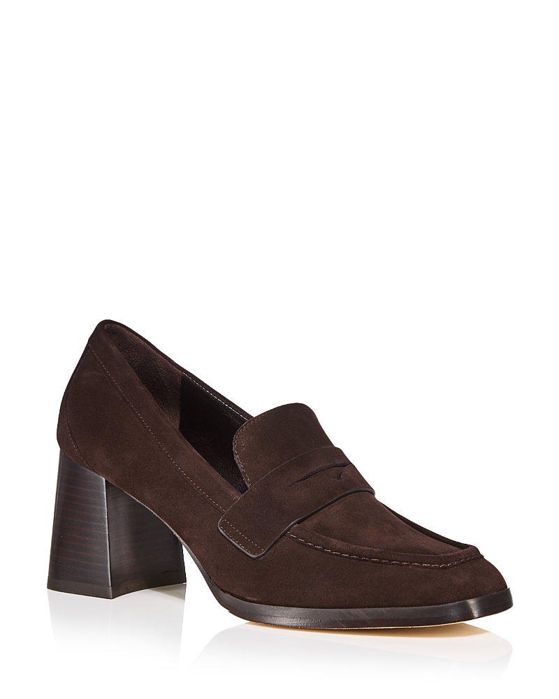Stuart Weitzman Women's Vera Loafer Suede Pumps