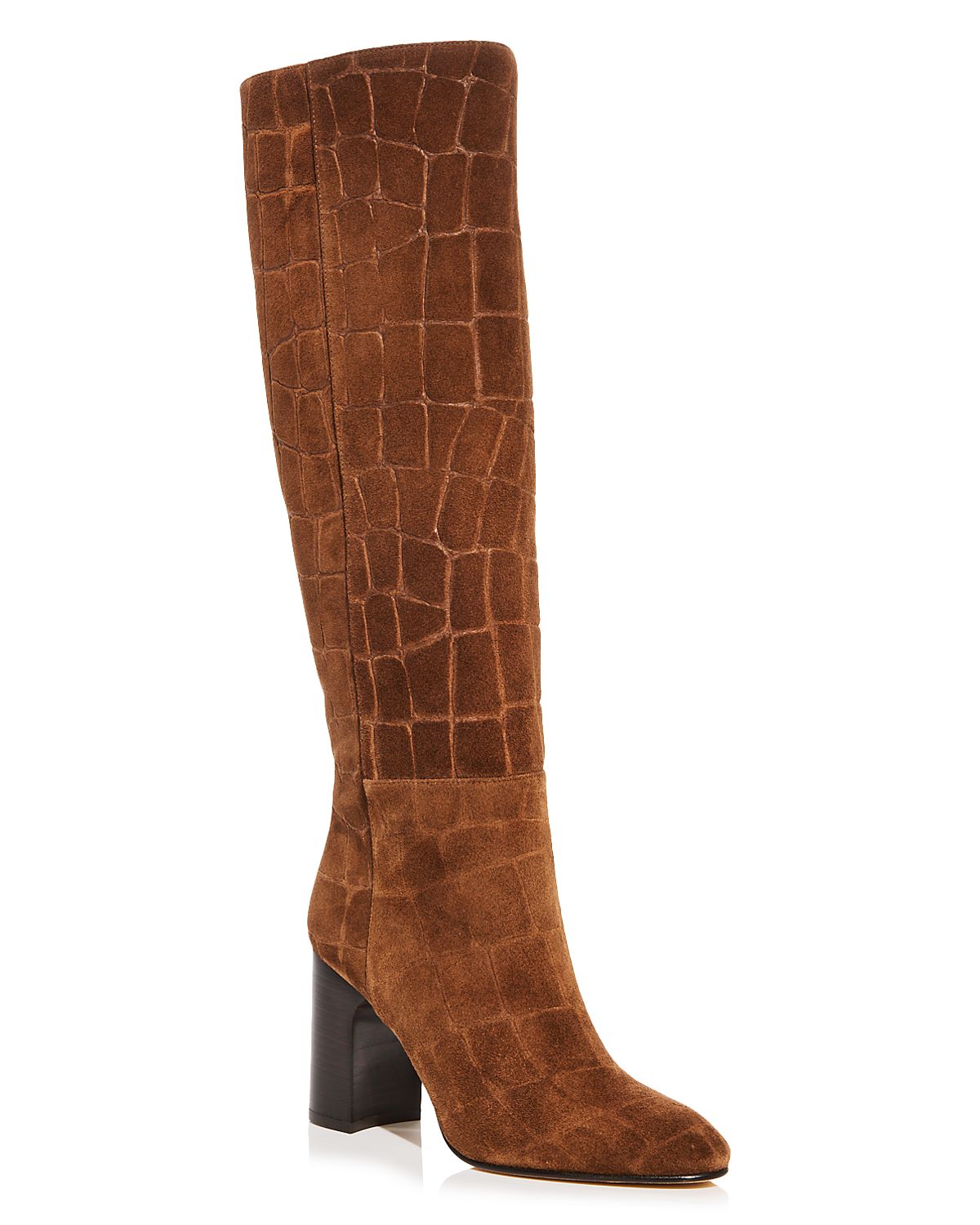 Stuart Weitzman Women's Mulberry Embossed Suede Knee High Boots