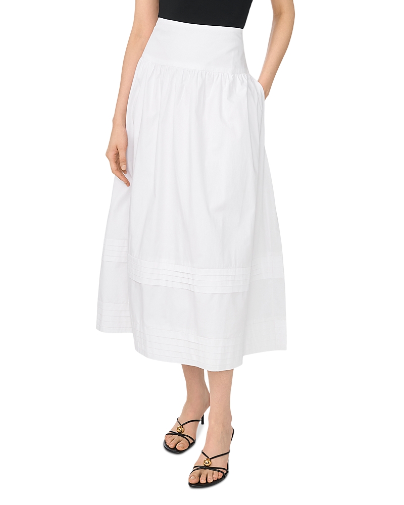 1.state Cotton A Line Midi Skirt