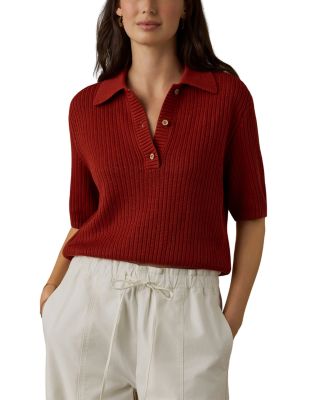 Miramar Linen Cotton Short Sleeve Polo Top