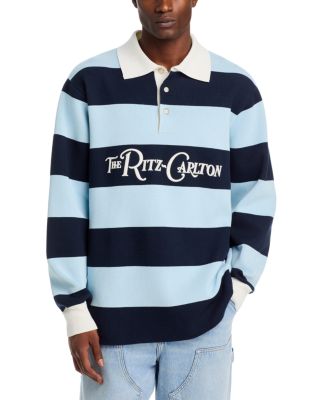 Ritz Carlton Stripe Cotton Rugby Polo Shirt