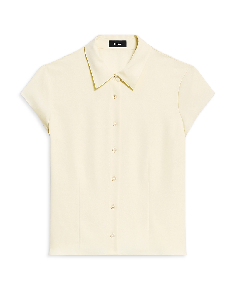 Theory Silk Cap Sleeve Shirt