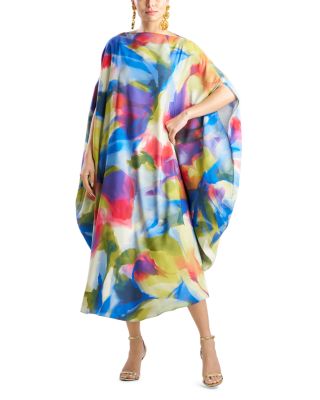 Kumo Printed Satin Circle Caftan