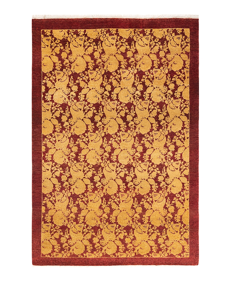 Adorn Handwoven Rugs Mogul M1644 4'2" x 6'1" Area Rug - Red
