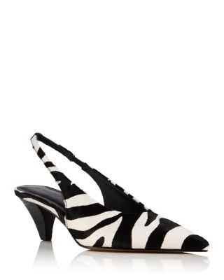 Women's Macki Zebra Calf Hair Slingbacks - Exclusive