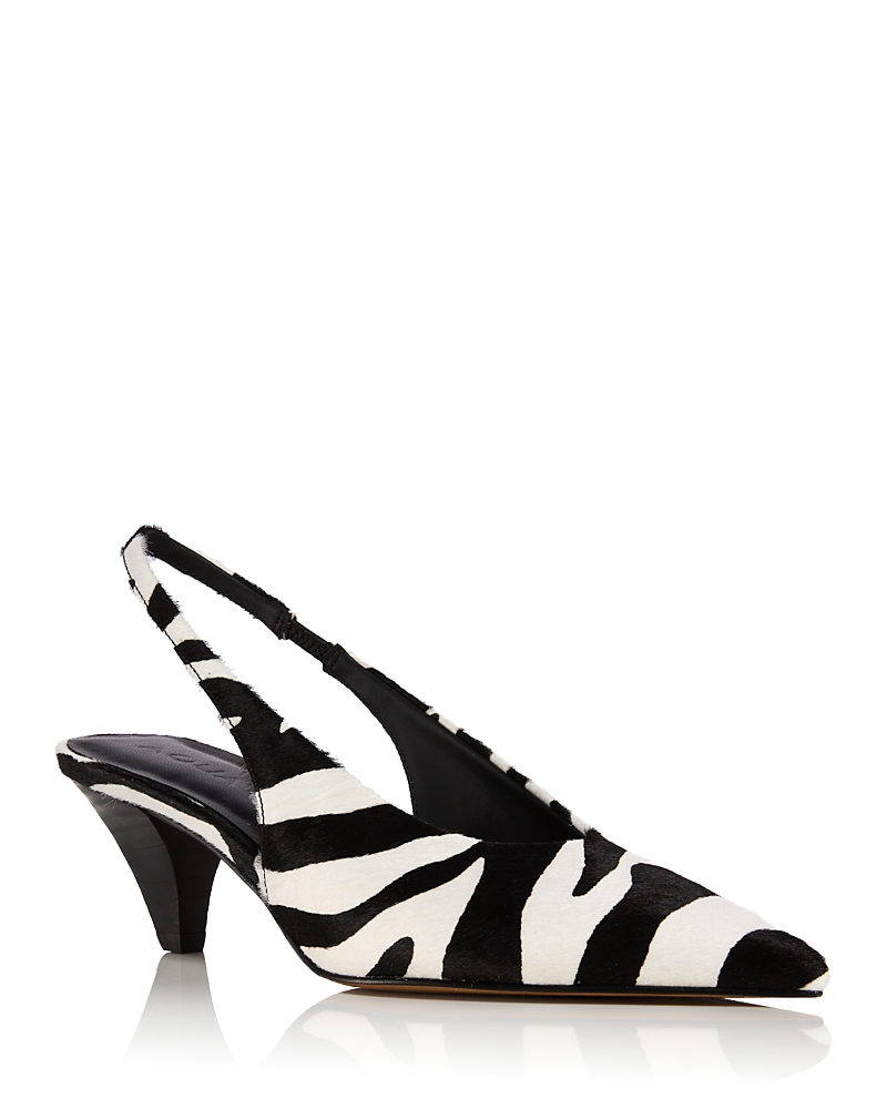 Aqua Women's Macki Zebra Calf Hair Slingbacks - Exclusive